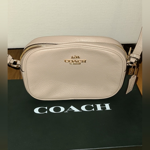 Like NEW Coach Designer Jamie Camera Tan Leather Crossbody Bag Purse Handbag